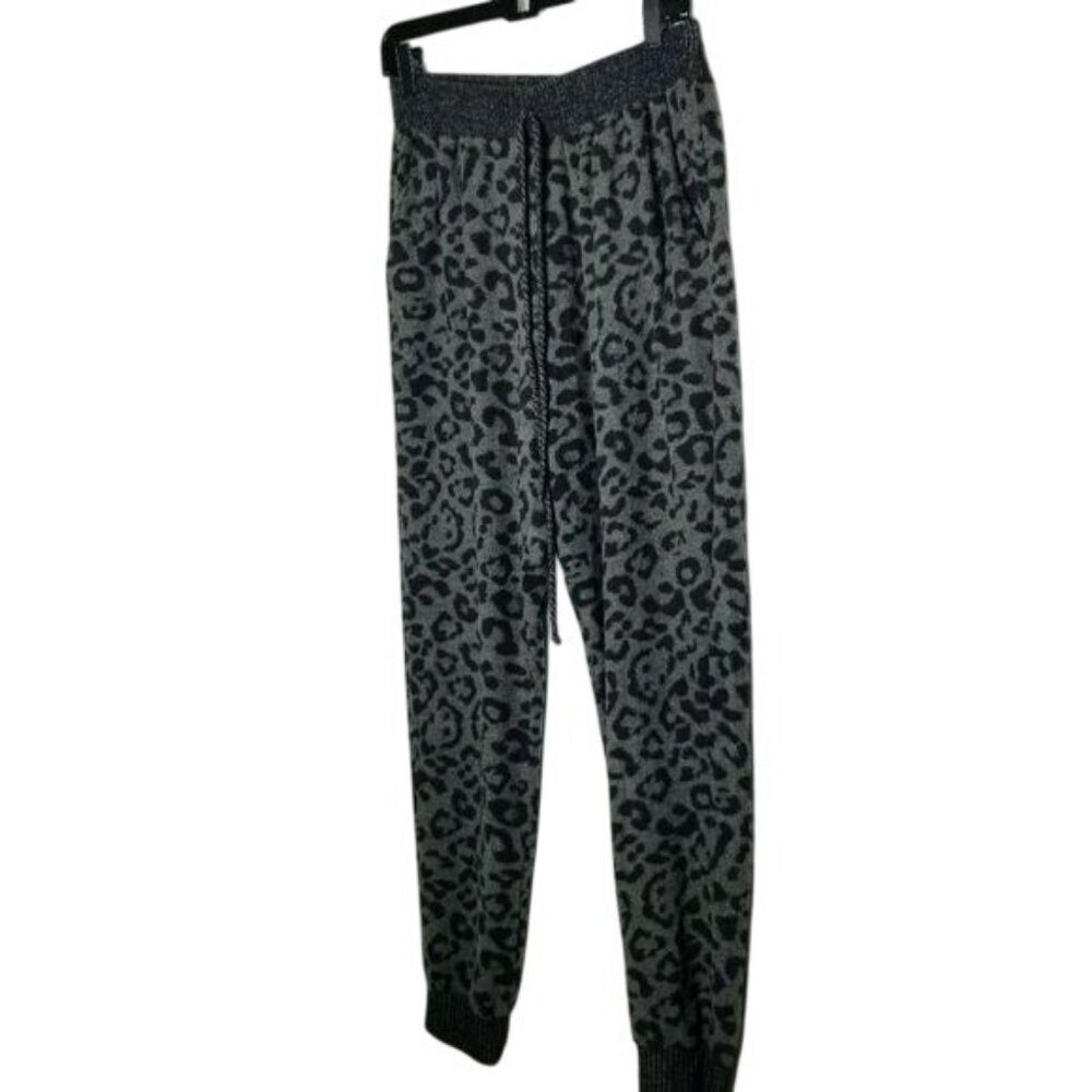 Fade By BKE‎ Womens Leopard Print Jogger Pants Size M Polyester Rayon Blend